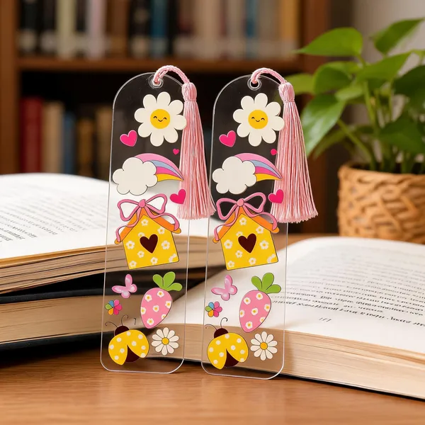 Floral_And_Nature_Inspired_Acrylic_Bookmark_For_Books-Set_Of_2