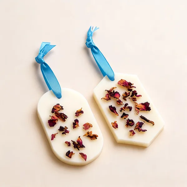White_Wax_Floral_Scented_Wardrobe_Freshener_With_Blue_Ribbon-Set_Of_2