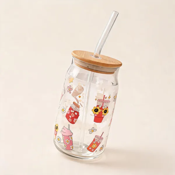 Floral_Cafe_Glass_Tumbler_With_Bamboo_Lid_And_Straw