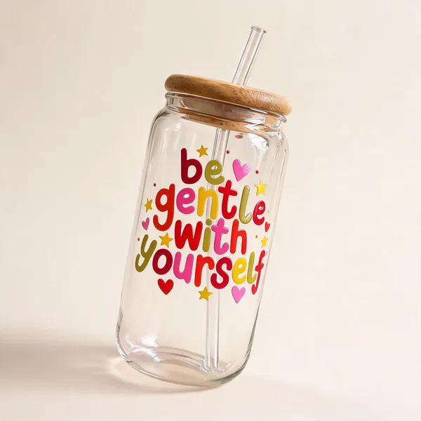 Be_Gentle_With_Yourself_Glass_Tumbler_With_Bamboo_Lid_And_Glass_Straw