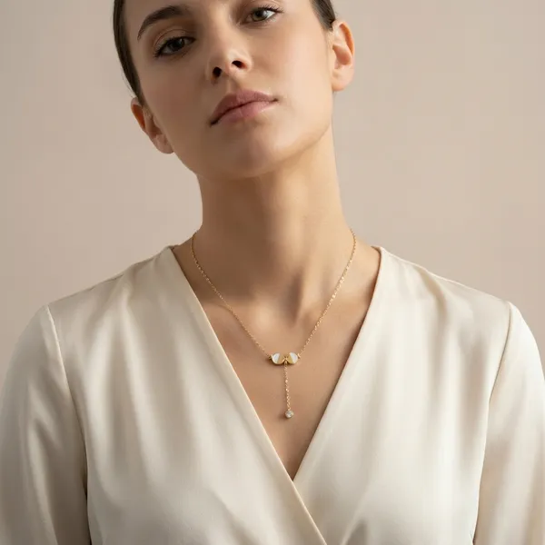 Gold_Tone_Geometric_Disc_Lariat_Necklace_For_Women