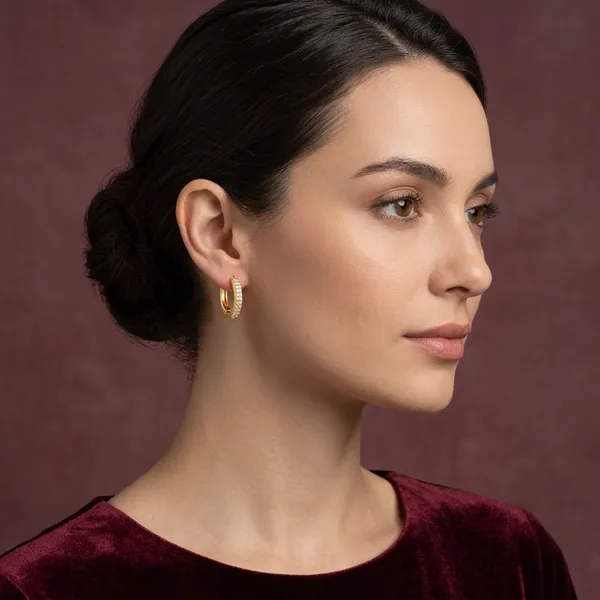 Gold-Plated_Hoop_Earrings_For_Women_With_Crystal_Flower_Drop