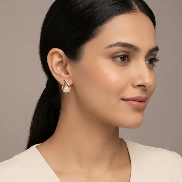 Gold_Tone_Cross_Pearl_Stud_Earrings_For_Women_Pack_Of_3