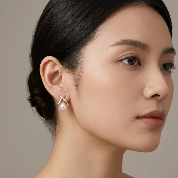 Gold_Tone_Cross_Pearl_Stud_Earrings_For_Women_Pack_Of_3