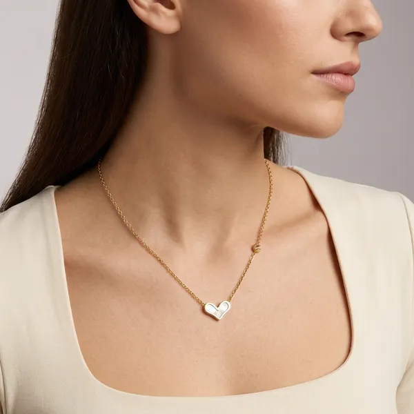 Gold_Open_Heart_Pendant_Chain_Necklace_For_Women
