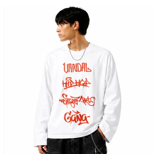 White_Graphic_Print_Long_Sleeve_T-Shirt_for_Men
