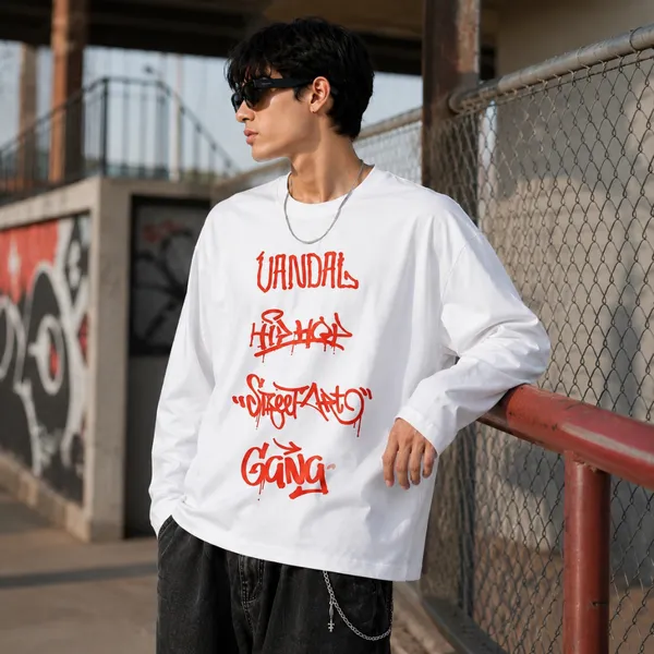 White_Graphic_Print_Long_Sleeve_T-Shirt_for_Men