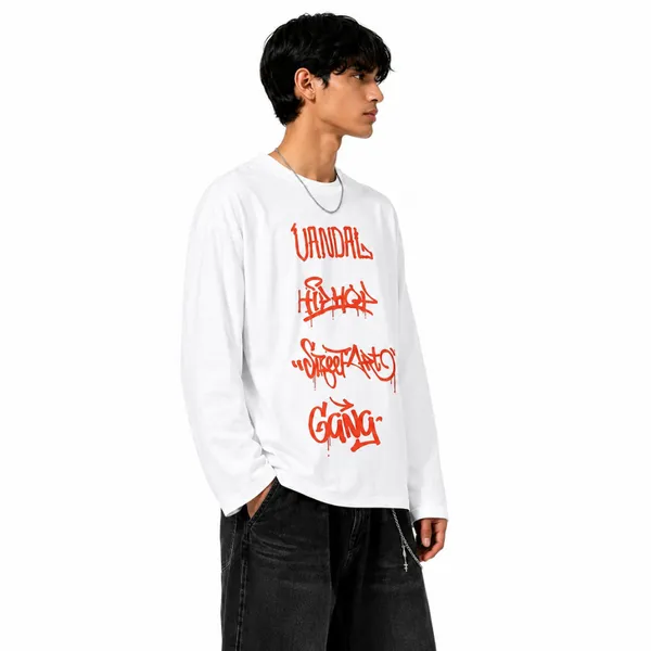 White_Graphic_Print_Long_Sleeve_T-Shirt_for_Men