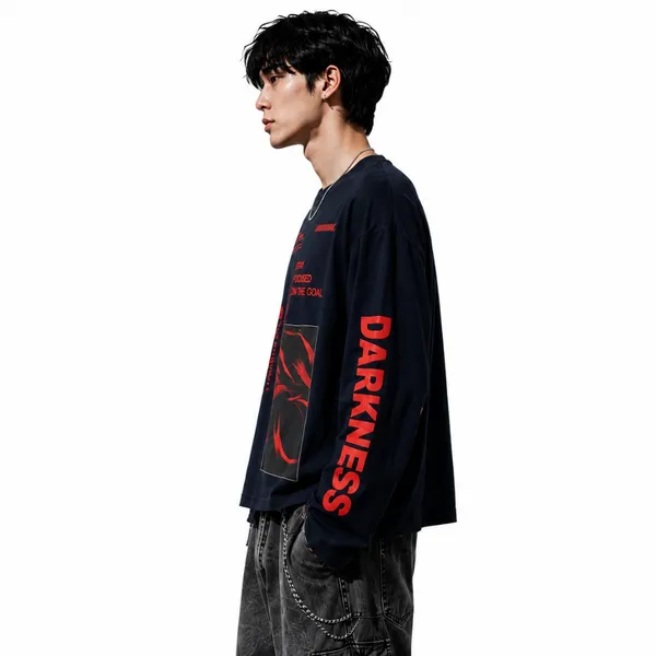 Black_Graphic_Relaxed_Fit_Long_Sleeve_T-Shirt_for_Men