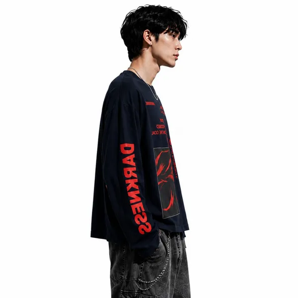 Black_Graphic_Relaxed_Fit_Long_Sleeve_T-Shirt_for_Men