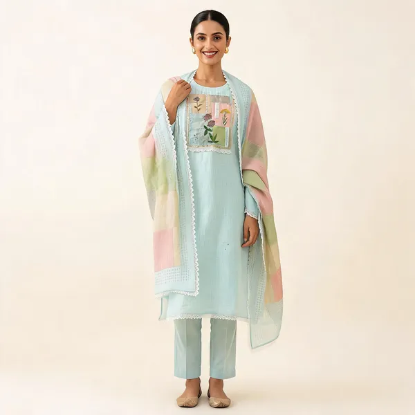 Sky_Blue_Linen_Cotton_Straight_Embroidered_Kurta_Pant_Dupatta_Set_For_Women