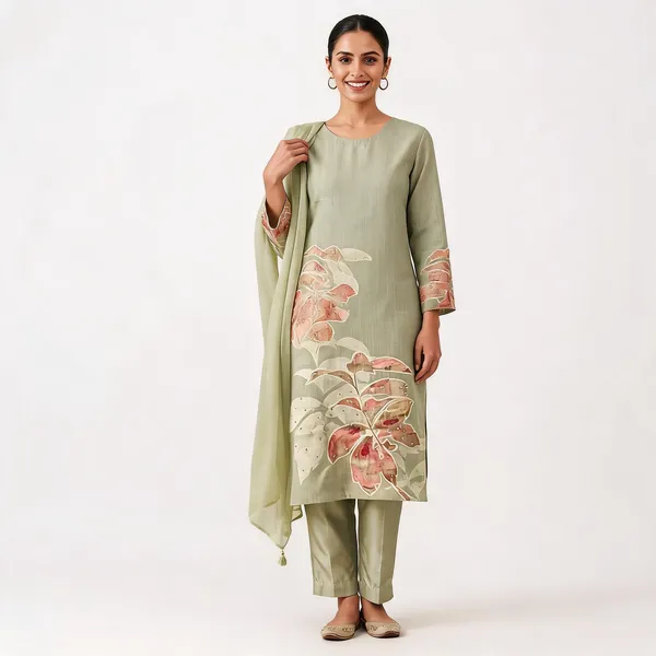 Sage_Green_Flex_Cotton_Straight_Floral_Embroidered_Kurta_Pant_Dupatta_Set_For_Women