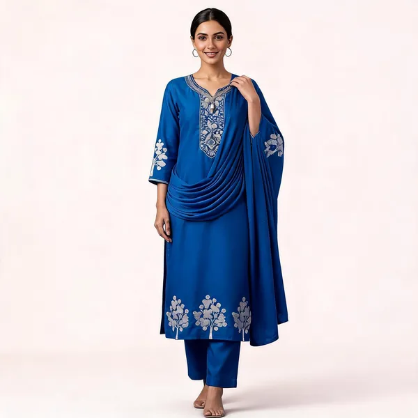 Blue_Viscose_Silk_Straight_Kurta_Pant_Dupatta_Set_For_Women