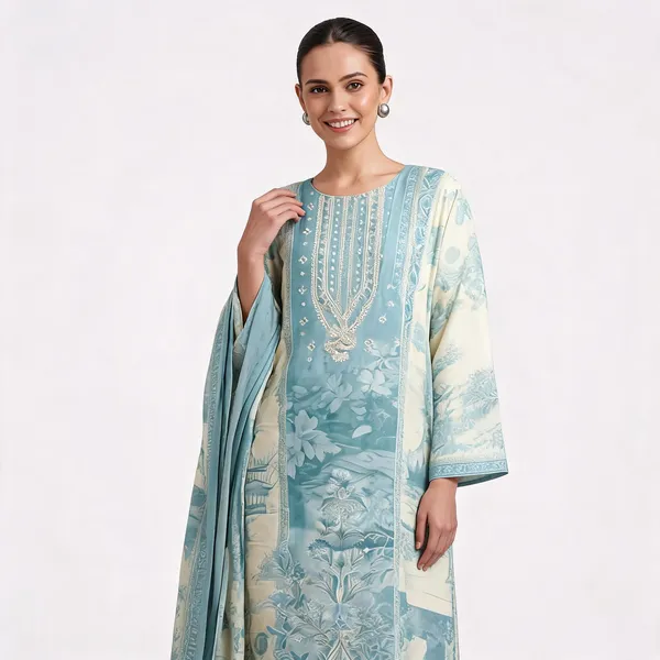 Blue_Viscose_Silk_Straight_Printed_Embroidered_Kurta_Pant_Dupatta_Set_For_Women