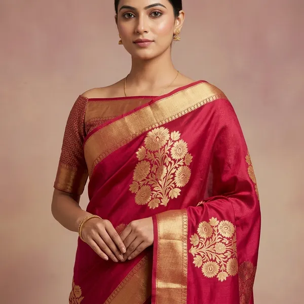 Magenta_Premium_And_Fancy_Design_Organza_Silk_Saree_For_Women