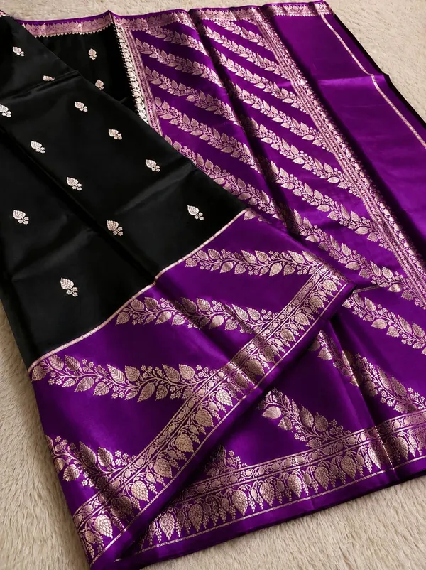 Black_Premium_And_Fancy_Design_Katan_Silk_Saree_For_Women
