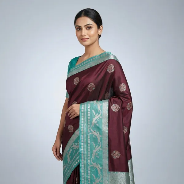 Maroon_And_Teal_Premium_And_Fancy_Design_Katan_Silk_Saree_For_Women