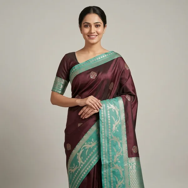 Maroon_And_Teal_Premium_And_Fancy_Design_Katan_Silk_Saree_For_Women