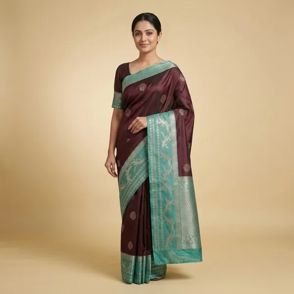 Maroon_And_Teal_Premium_And_Fancy_Design_Katan_Silk_Saree_For_Women