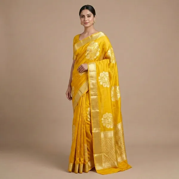 Yellow_Premium_And_Fancy_Design_Organza_Silk_Saree_For_Women