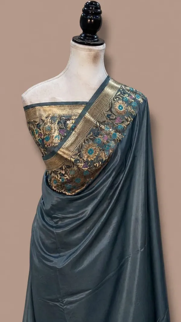Teal_Blue_Silk_Saree_With_Embroidered_Floral_Border_For_Women
