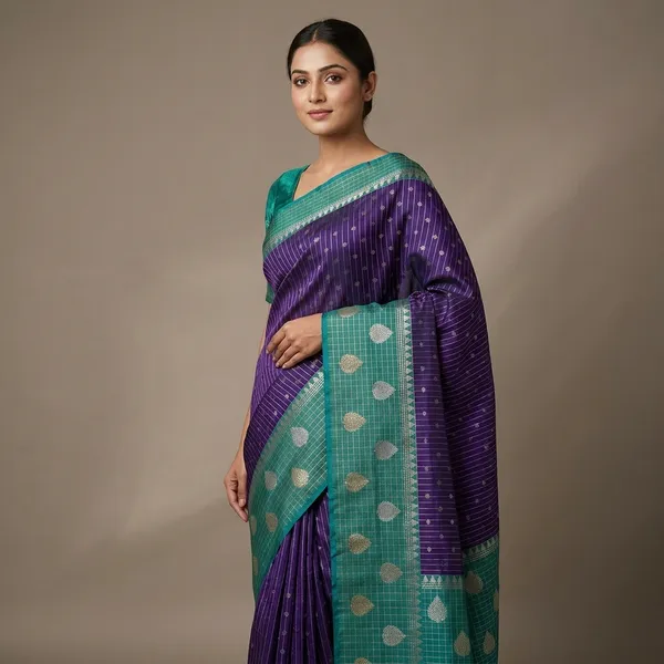 Purple_And_Green_Premium_And_Fancy_Design_Katan_Silk_Saree_For_Women
