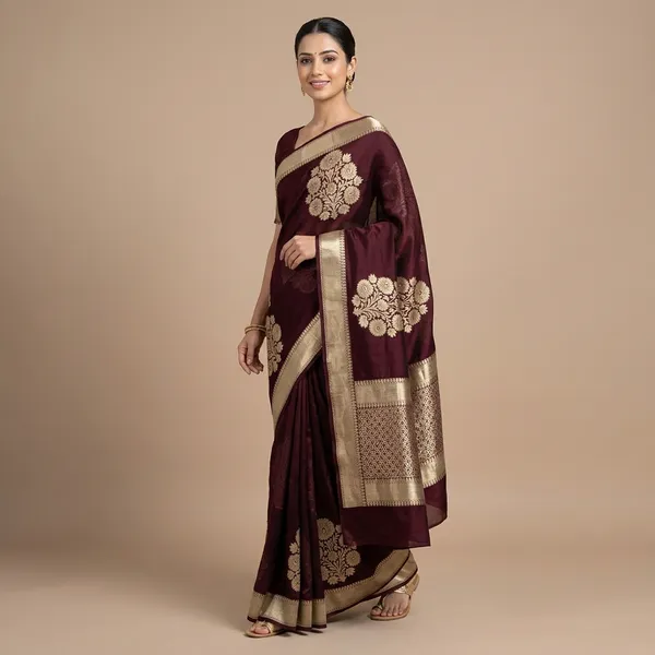 Maroon_Premium_And_Fancy_Design_Organza_Silk_Saree_For_Women