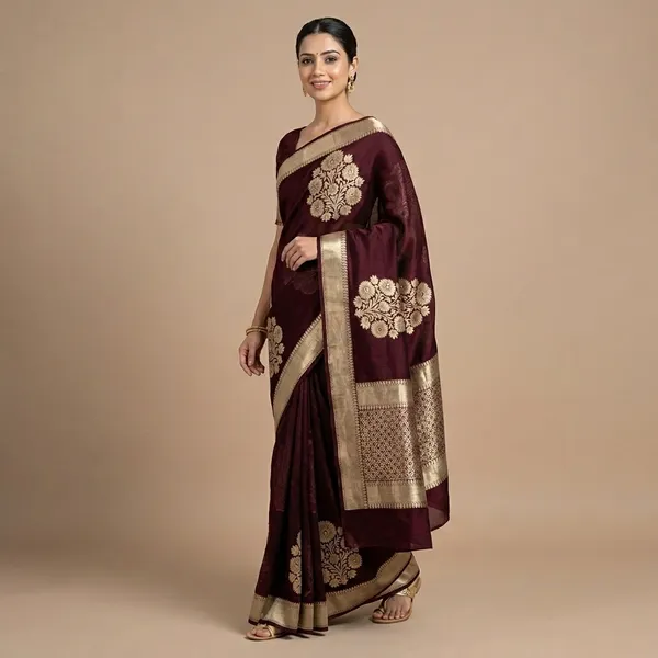Maroon_Premium_And_Fancy_Design_Organza_Silk_Saree_For_Women