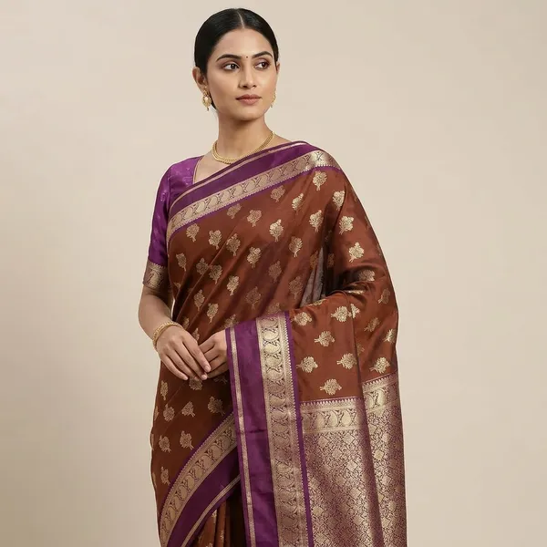 Brown_Premium_And_Fancy_Design_Semi_Katan_Silk_Saree_For_Women