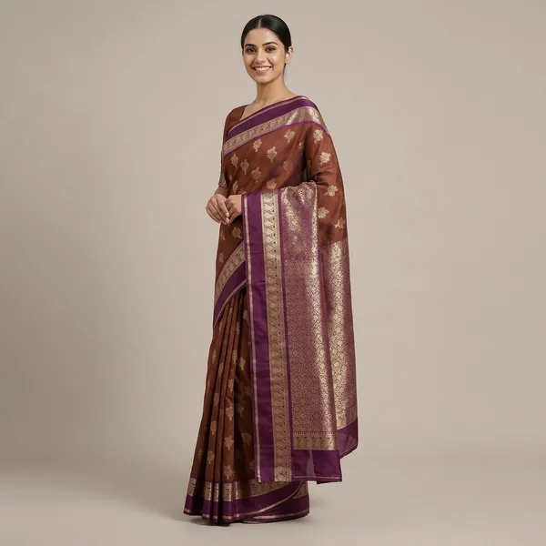Brown_Premium_And_Fancy_Design_Semi_Katan_Silk_Saree_For_Women