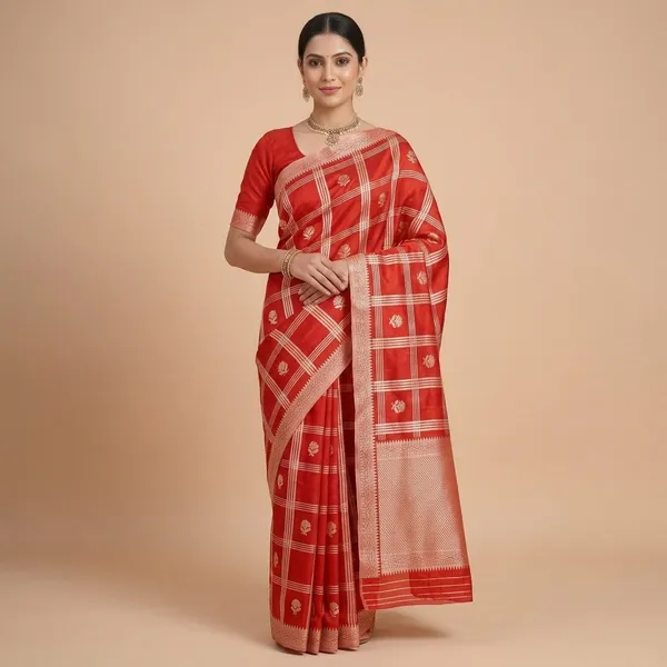 Red_Premium_And_Fancy_Design_Raw_Mango_Katan_Silk_Saree_For_Women