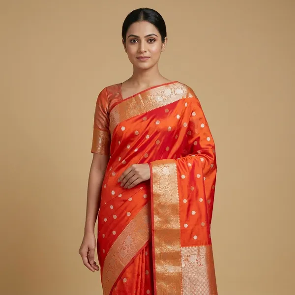 Orange_Premium_And_Fancy_Design_Synthetic_Silk_Saree_For_Women