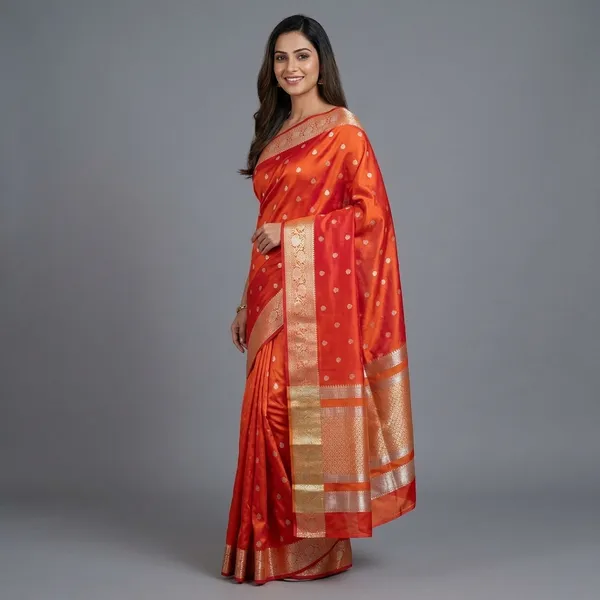 Orange_Premium_And_Fancy_Design_Synthetic_Silk_Saree_For_Women