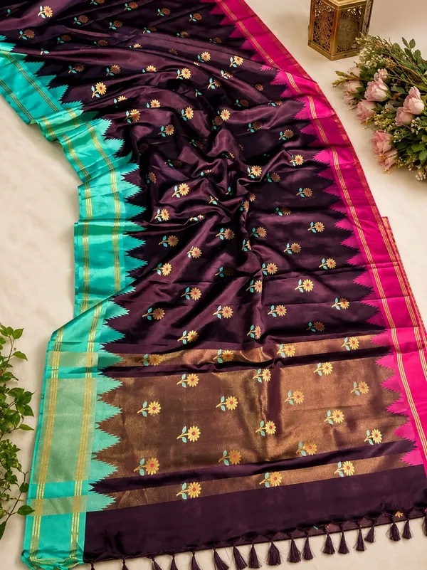 katan_silk_saree_with_minakari_work_zari_weaving_pallu_with_tassels_fabric