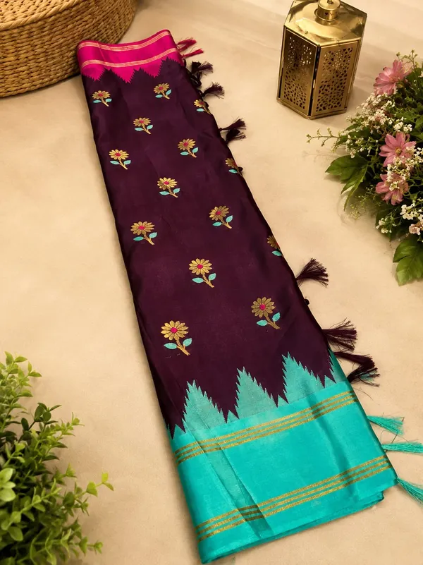katan_silk_saree_with_minakari_work_zari_weaving_pallu_with_tassels_fabric