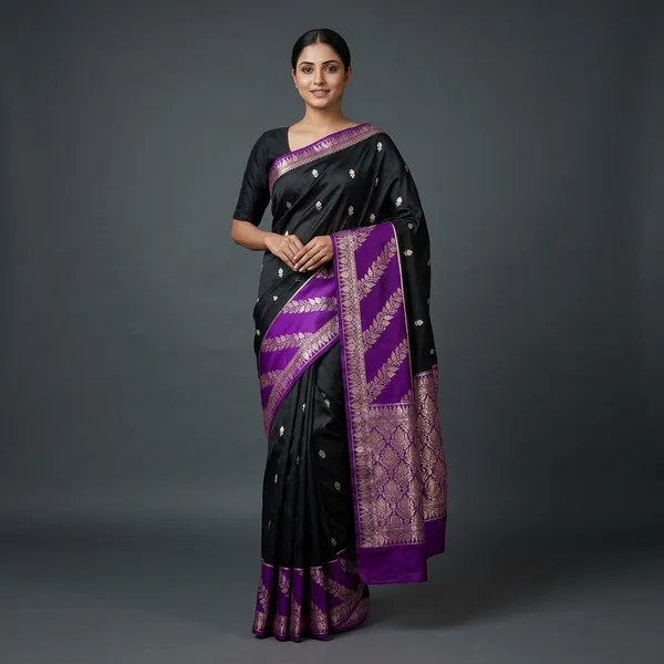 Black_Premium_And_Fancy_Design_Katan_Silk_Saree_For_Women