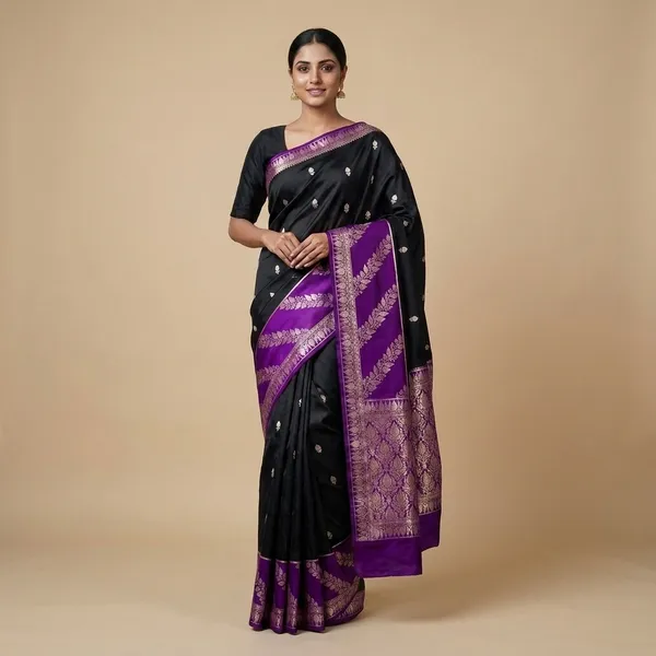 Black_Premium_And_Fancy_Design_Katan_Silk_Saree_For_Women