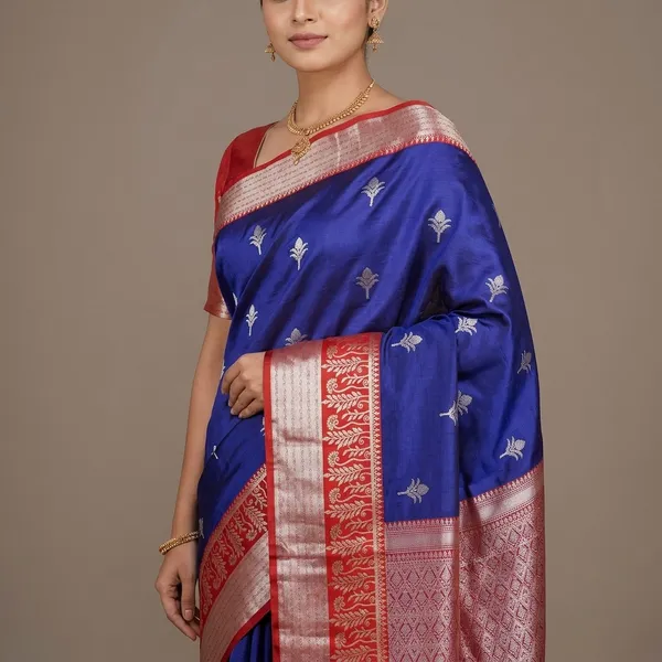 Blue_And_Red_Premium_And_Fancy_Design_Katan_Silk_Saree_For_Women