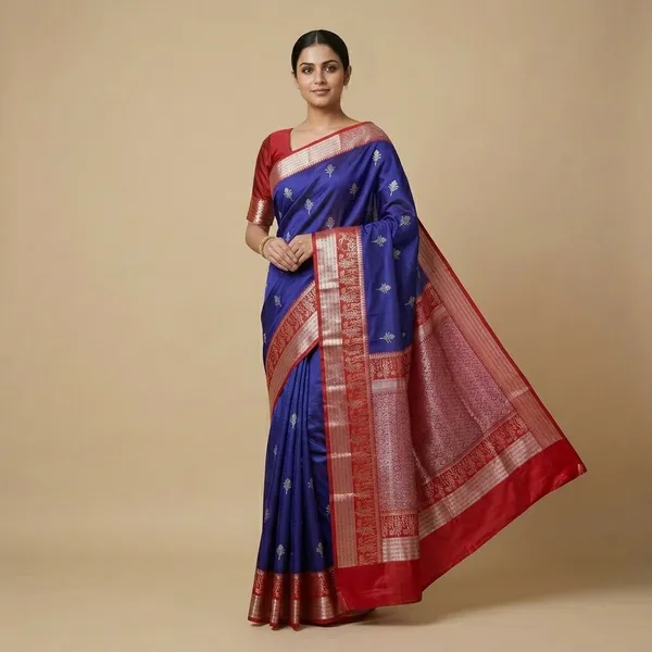 Blue_And_Red_Premium_And_Fancy_Design_Katan_Silk_Saree_For_Women