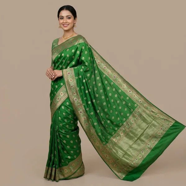 Green_Premium_And_Fancy_Design_Katan_Silk_Saree_For_Women