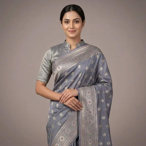 Grey_Premium_And_Fancy_Design_Katan_Silk_Saree_For_Women