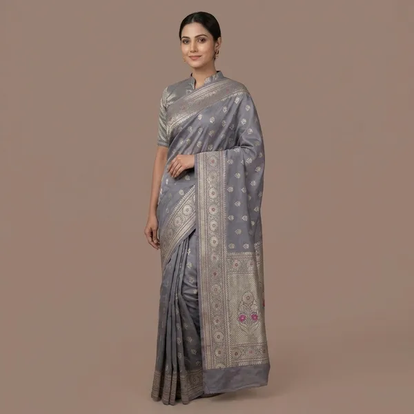 Grey_Premium_And_Fancy_Design_Katan_Silk_Saree_For_Women