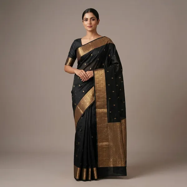 Black_Premium_And_Fancy_Design_Tissue_Silk_Saree_For_Women