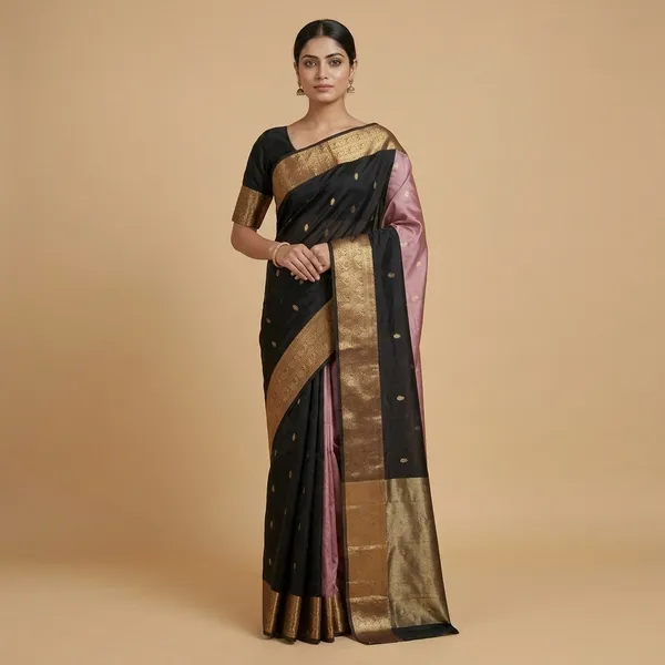 Black_Premium_And_Fancy_Design_Tissue_Silk_Saree_For_Women
