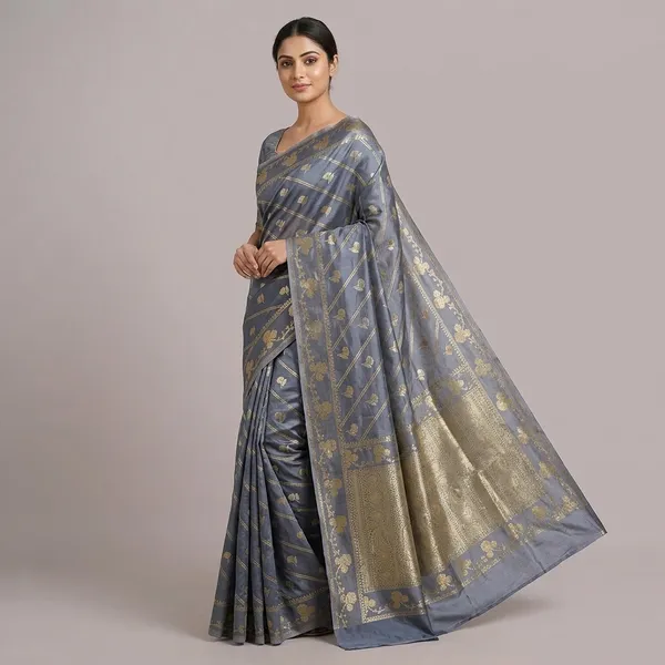 Navy_Blue_Premium_And_Fancy_Design_Synthetic_Silk_Saree_For_Women