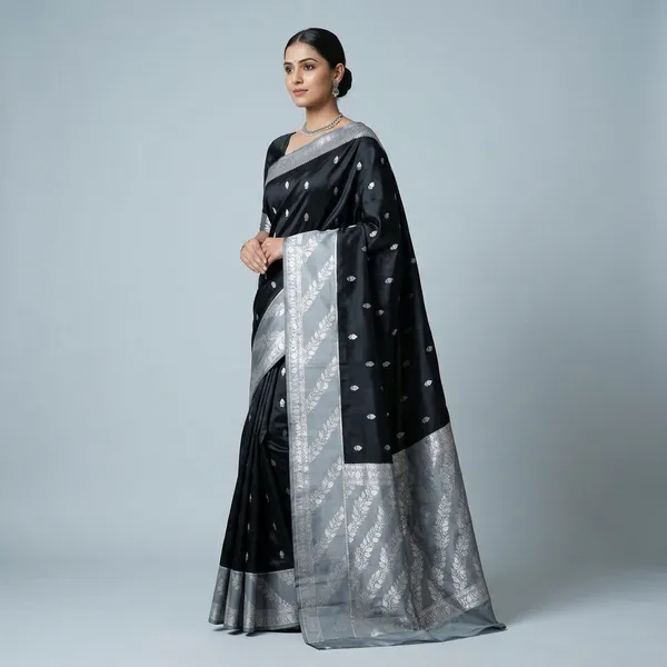 Black_Premium_And_Fancy_Design_Katan_Silk_Saree_For_Women