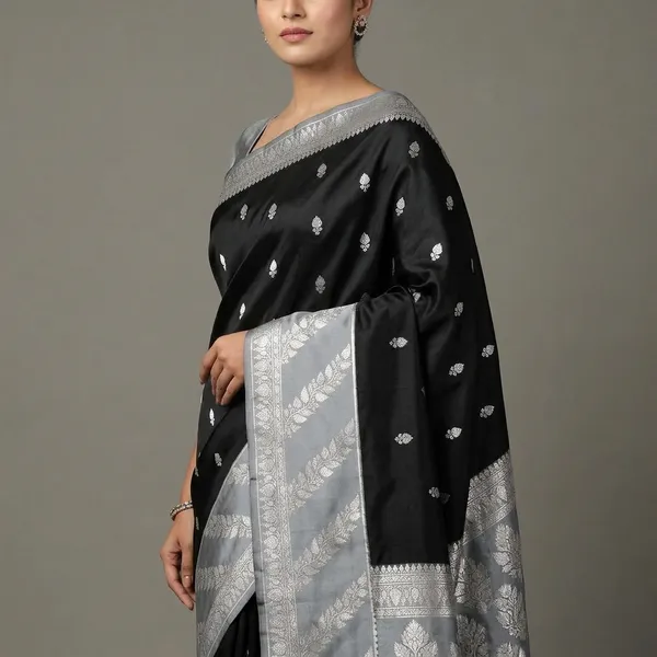 Black_Premium_And_Fancy_Design_Katan_Silk_Saree_For_Women