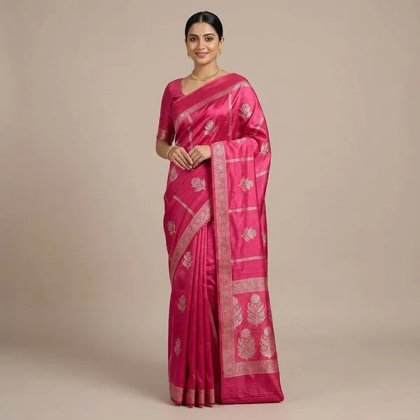 Pink_Silk_Embroidered_Floral_Motif_Saree_For_Women