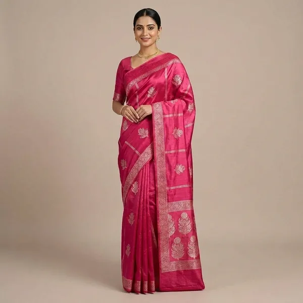 Pink_Silk_Embroidered_Floral_Motif_Saree_For_Women