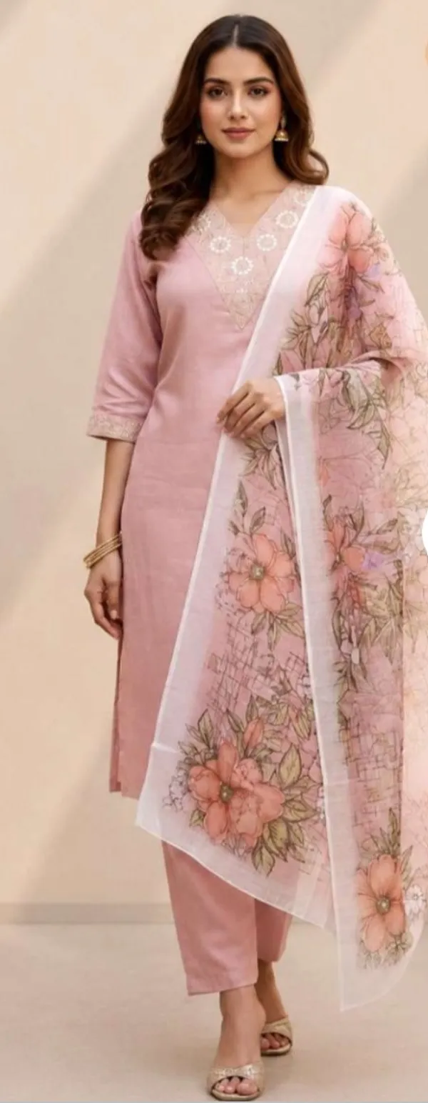 Pink_Rayon_Slub_Straight_Embroidered_3_Piece_Suit_For_Women